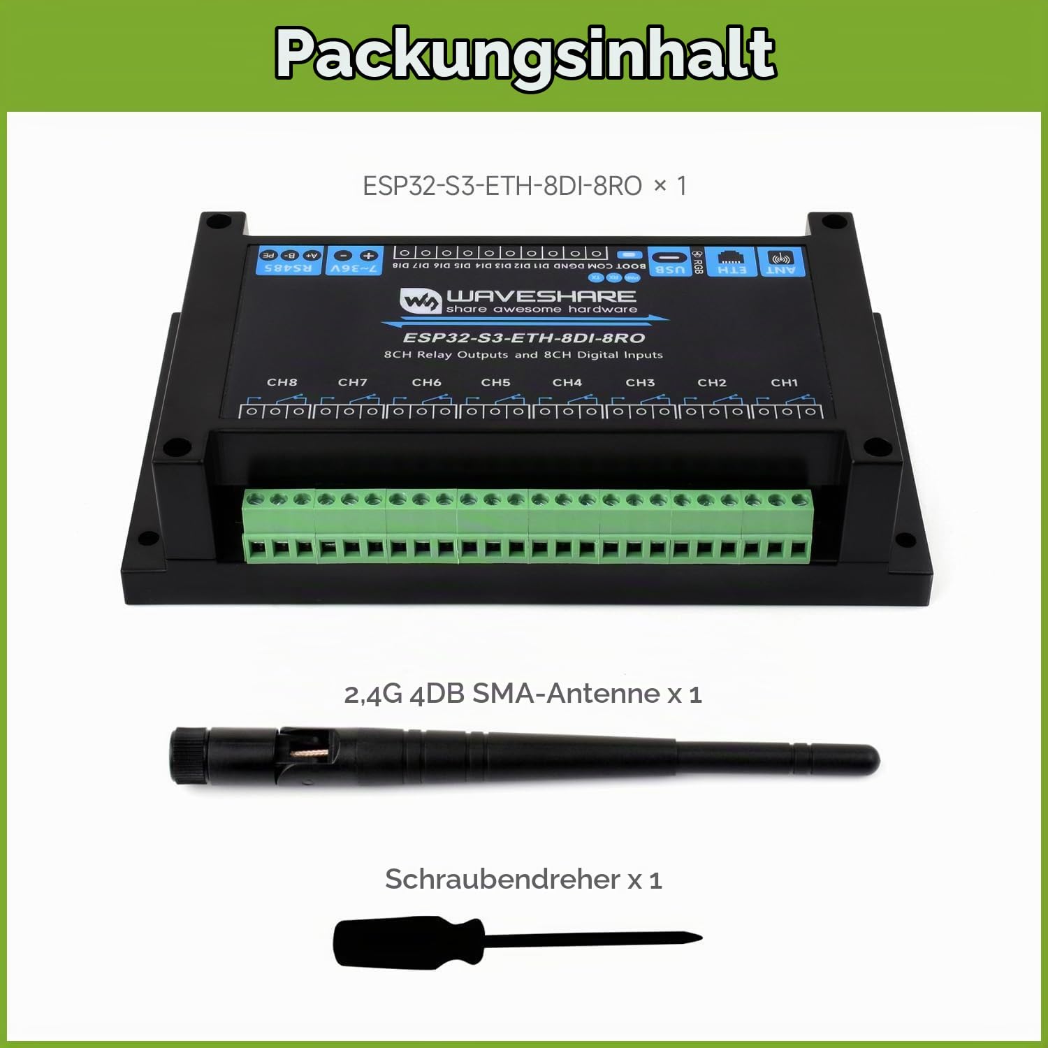 waveshare-esp32-s3-eth-8di-8ro-8-kanal-relaismodul-mit-lan-und-rs485 image 2