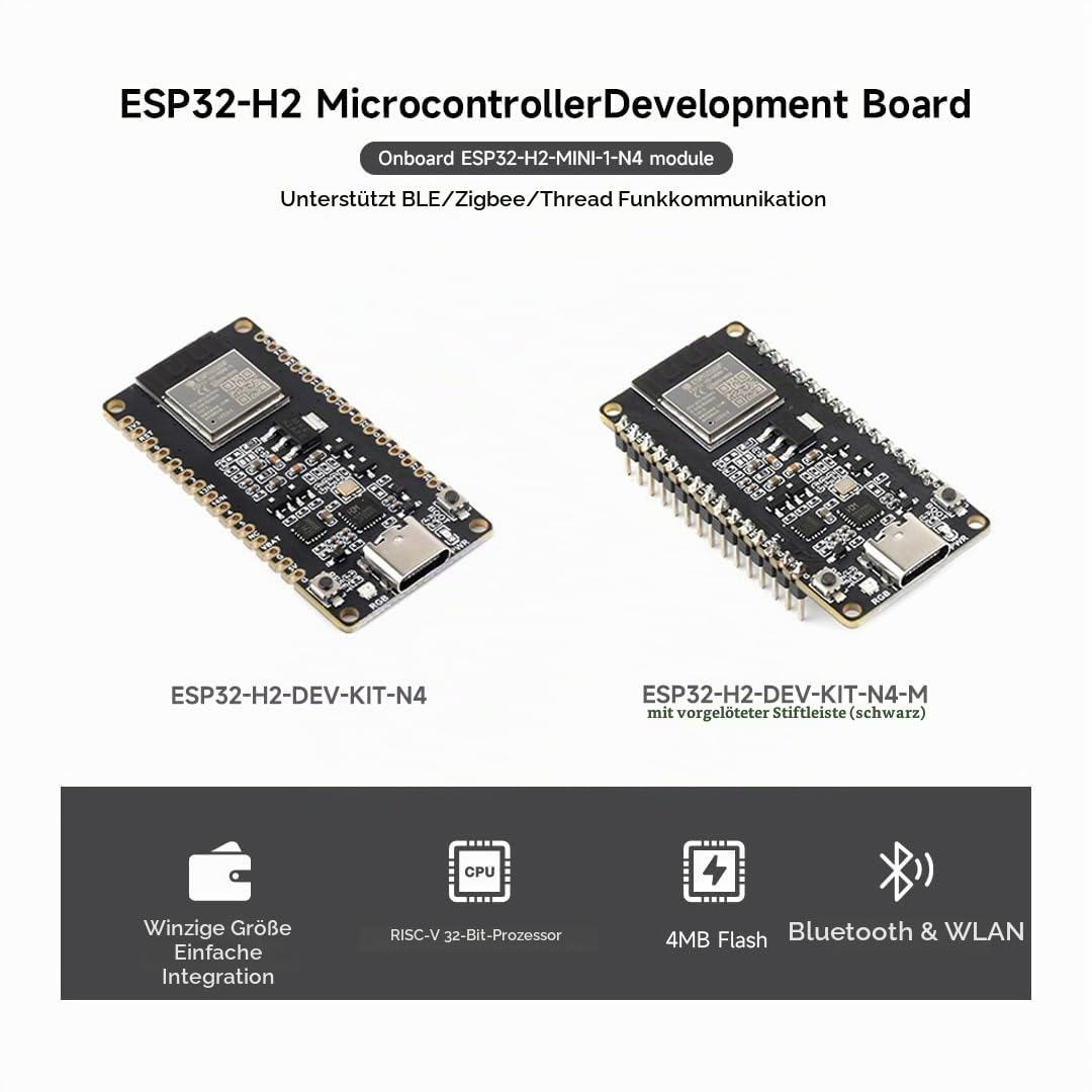waveshare-esp32-h2-mikrocontroller-esp32-h2-mini-1-n4-mit-ble-zigbee-thread image 3