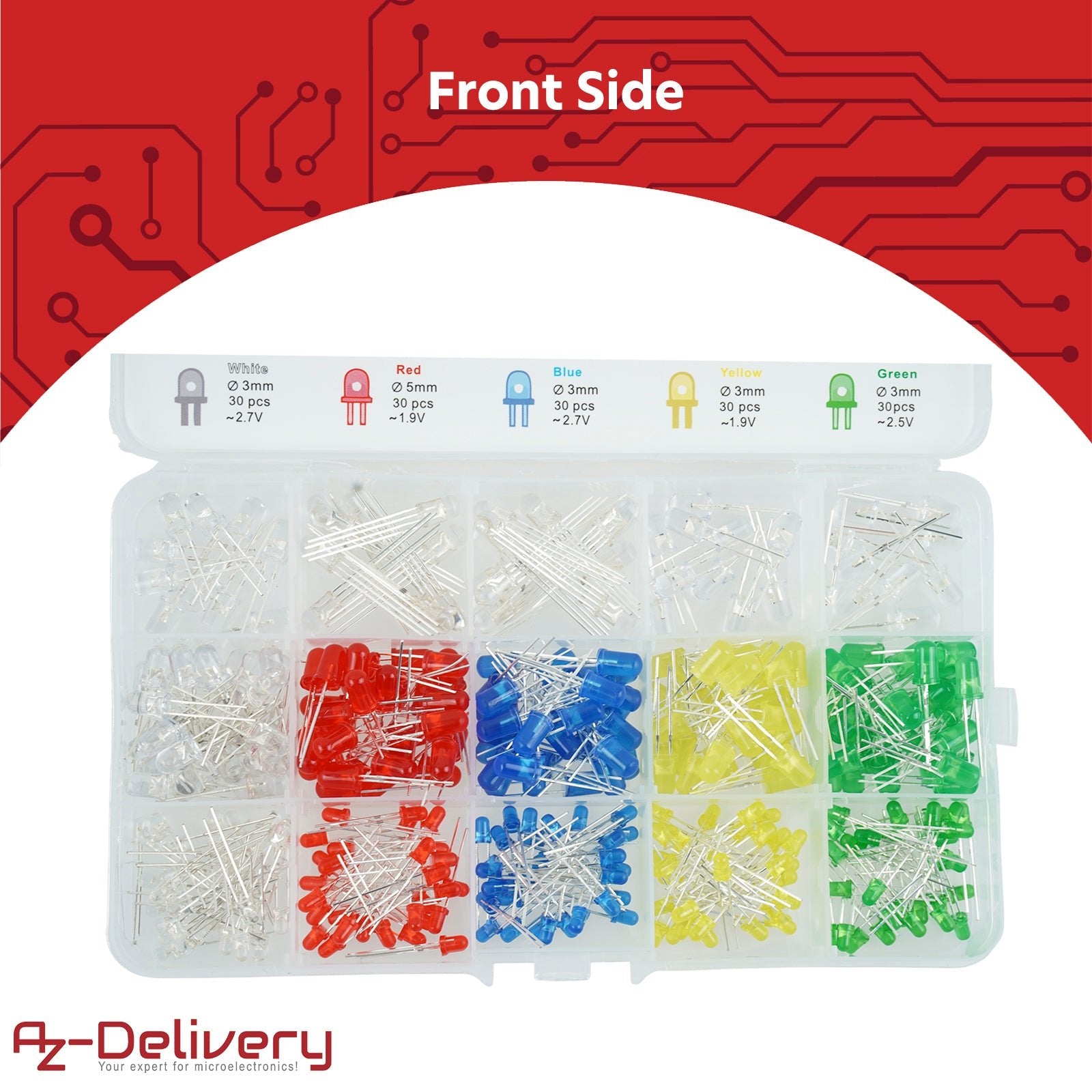 az-delivery-led-leuchtdioden-sortiment-kit-350-st-ck-3mm-5mm-5-farben image 3