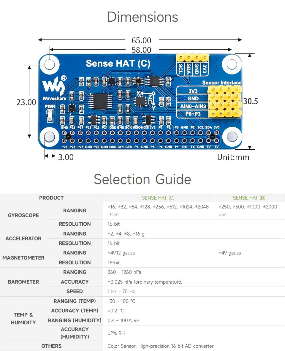 waveshare-sense-hat-c-f-r-raspberry-pi-mit-bewegung-umwelt-und-farbsensoren-adc- image 8