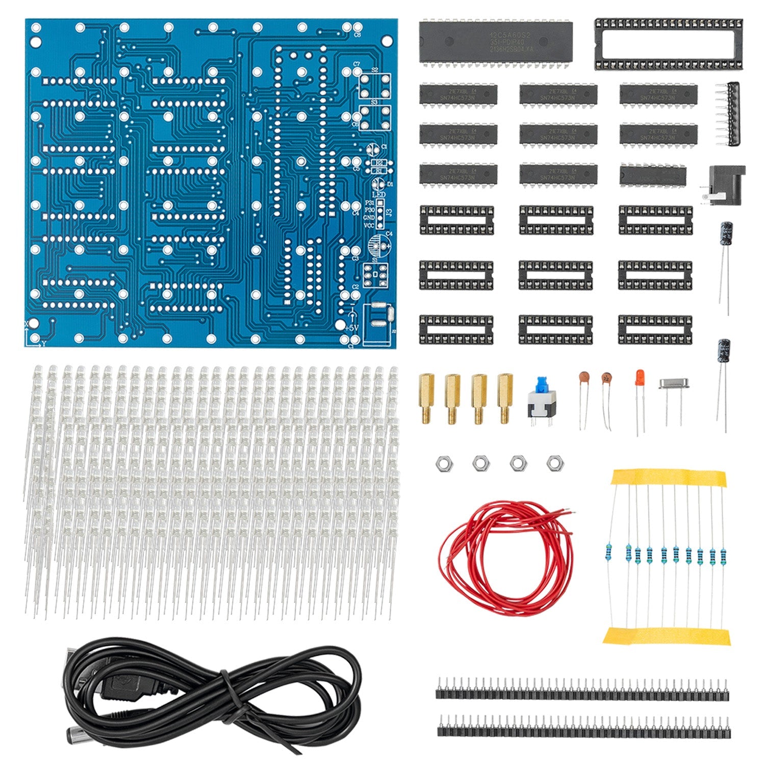 az-delivery-3d-led-cube-8x8x8-lichtmatrix-bausatz-512-leds-blau image 1