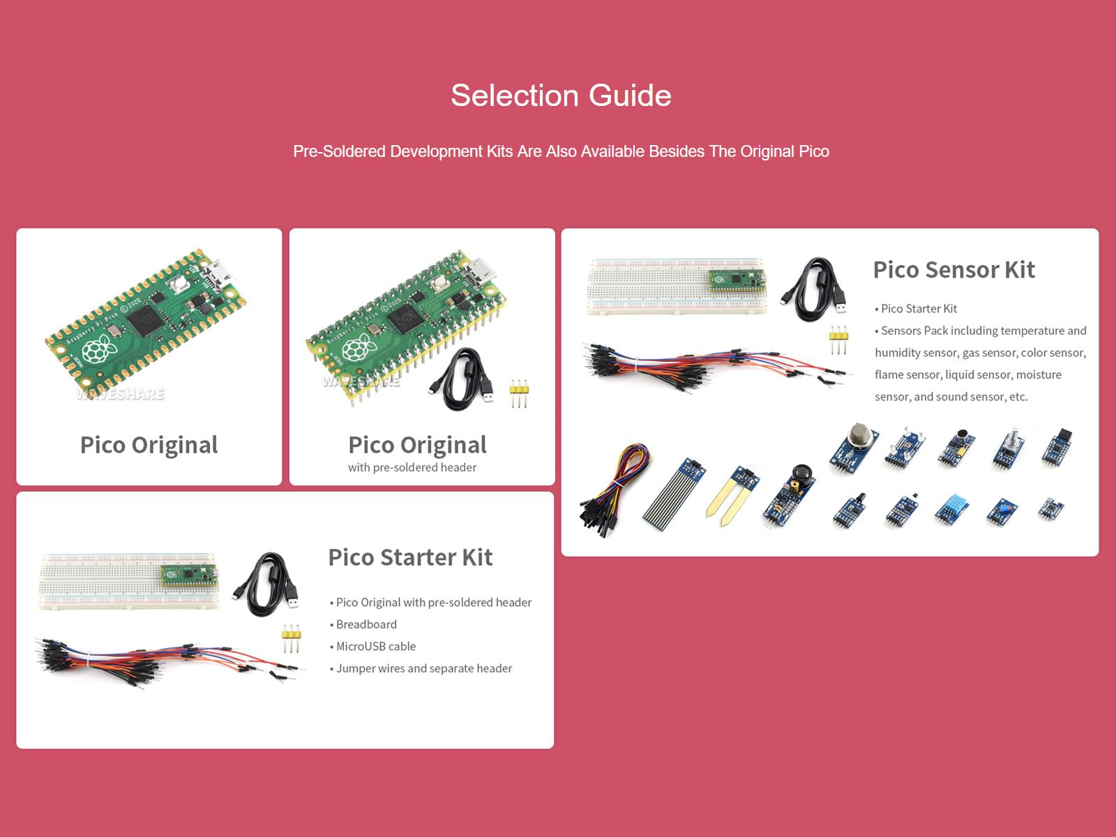 waveshare-raspberry-pi-pico-rp2040-mikrocontroller-board-mit-starter-kit-5-teile image 4