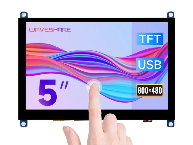 waveshare-5-zoll-capacitive-touch-lcd-h-slim-800x480-hdmi-5-punkt-touch image 1