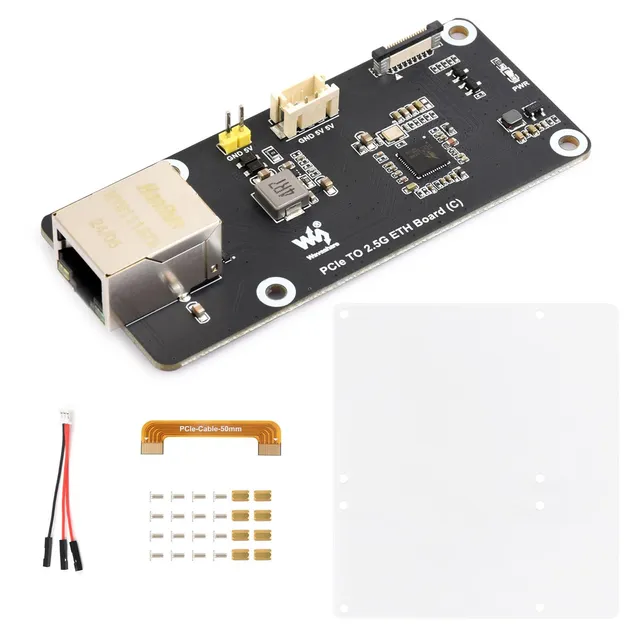 waveshare-pcie-zu-2-5g-eth-board-c-f-r-raspberry-pi-5-rtl8125-treiberlos image 1