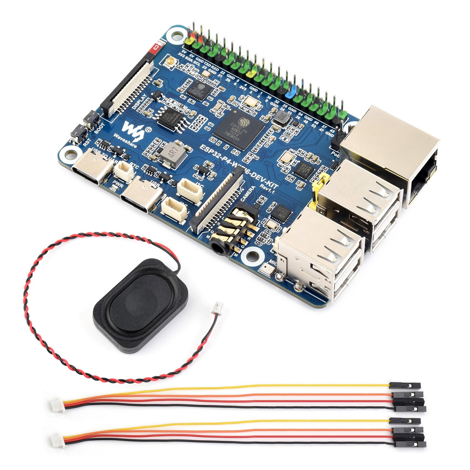 waveshare-esp32-p4-wifi6-dev-kit-entwicklungsboard-bundle-mit-board-und-lautspre image 1