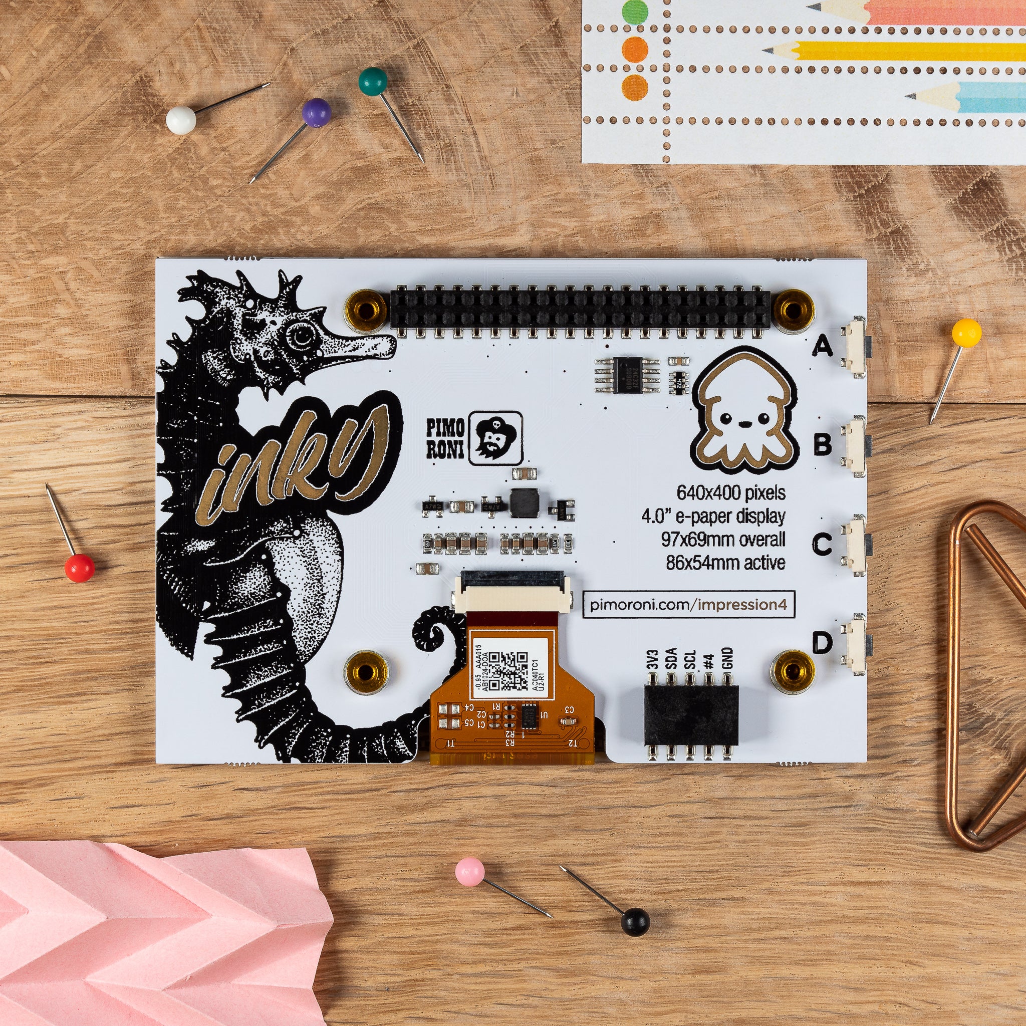 pimoroni-inky-impression-4-zoll-7-farben-epaper-hat image 2