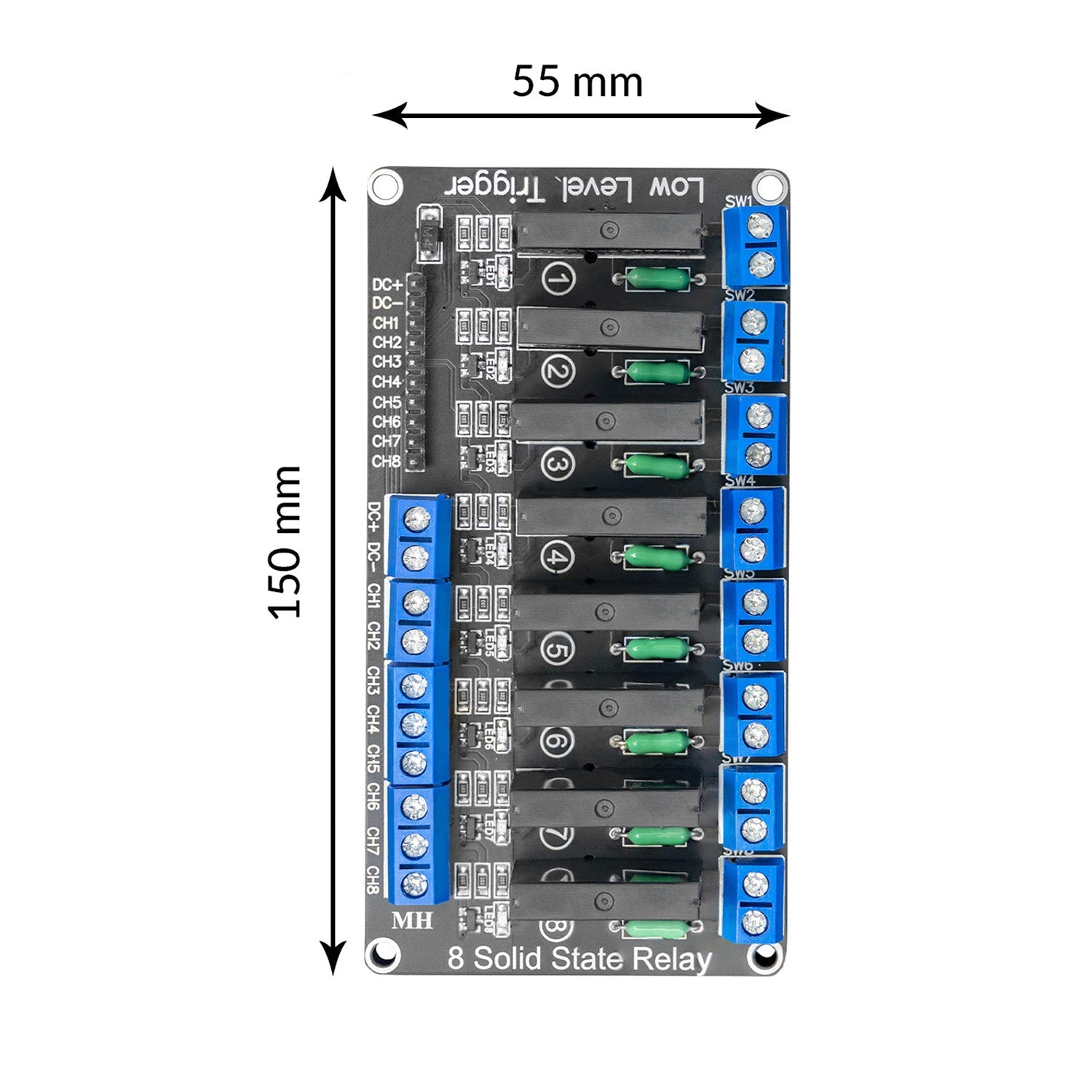 az-delivery-8-kanal-solid-state-relais-5v-low-level-100-240v-2a image 2