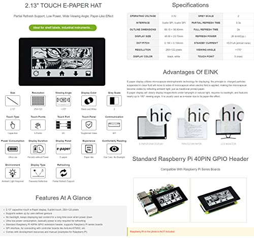 waveshare-2-13-zoll-touch-e-paper-e-ink-display-hat-f-r-raspberry-pi-schwarz-wei image 7