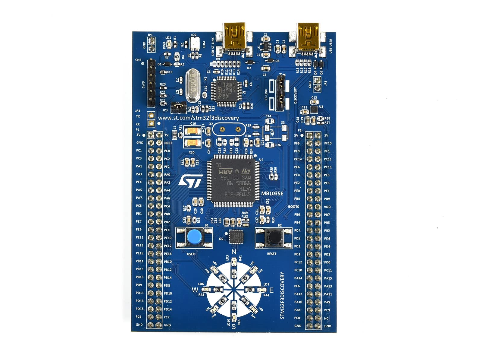 waveshare-stm32f3discovery-cortex-m4-discovery-kit-stm32f303vct6-entwicklungsboa image 1