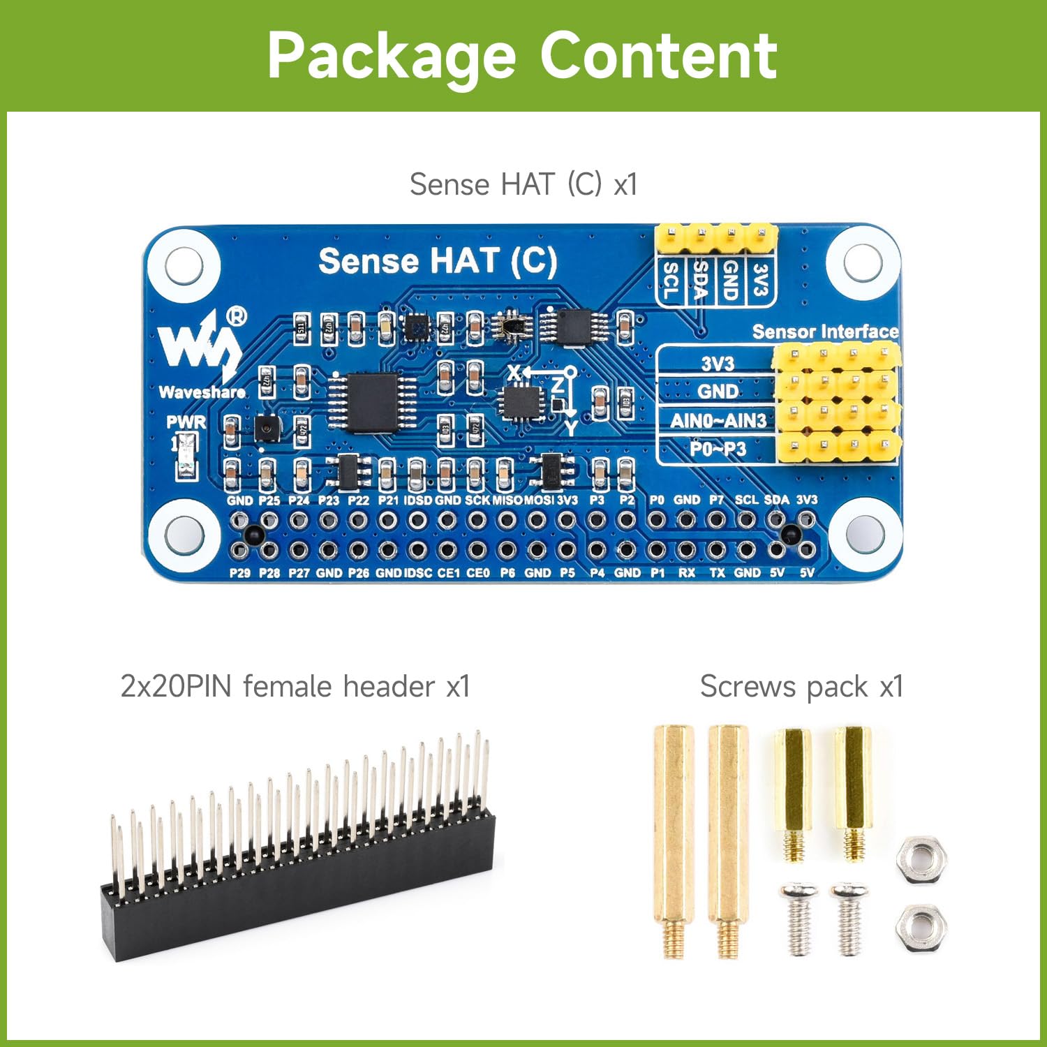 waveshare-sense-hat-c-f-r-raspberry-pi-mit-bewegung-umwelt-und-farbsensoren-adc- image 2