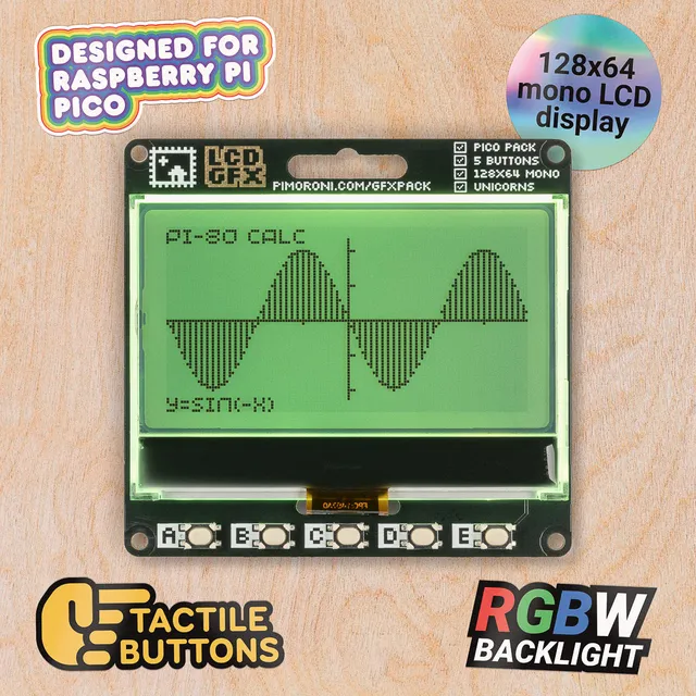 pimoroni-pico-gfx-pack-2-15-zoll-mono-lcd-display-128x64-f-r-raspberry-pi-pico image 1