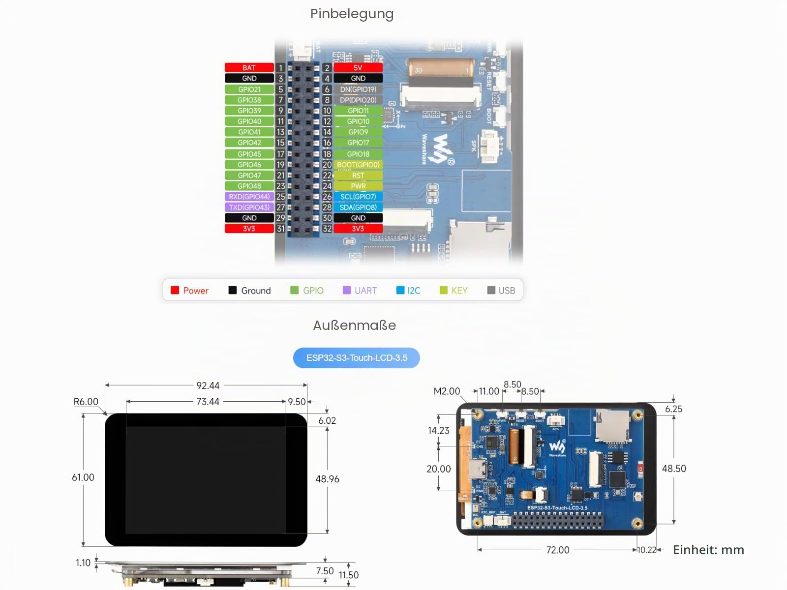 waveshare-esp32-s3-3-5-zoll-kapazitives-touch-display-entwicklungsboard image 7