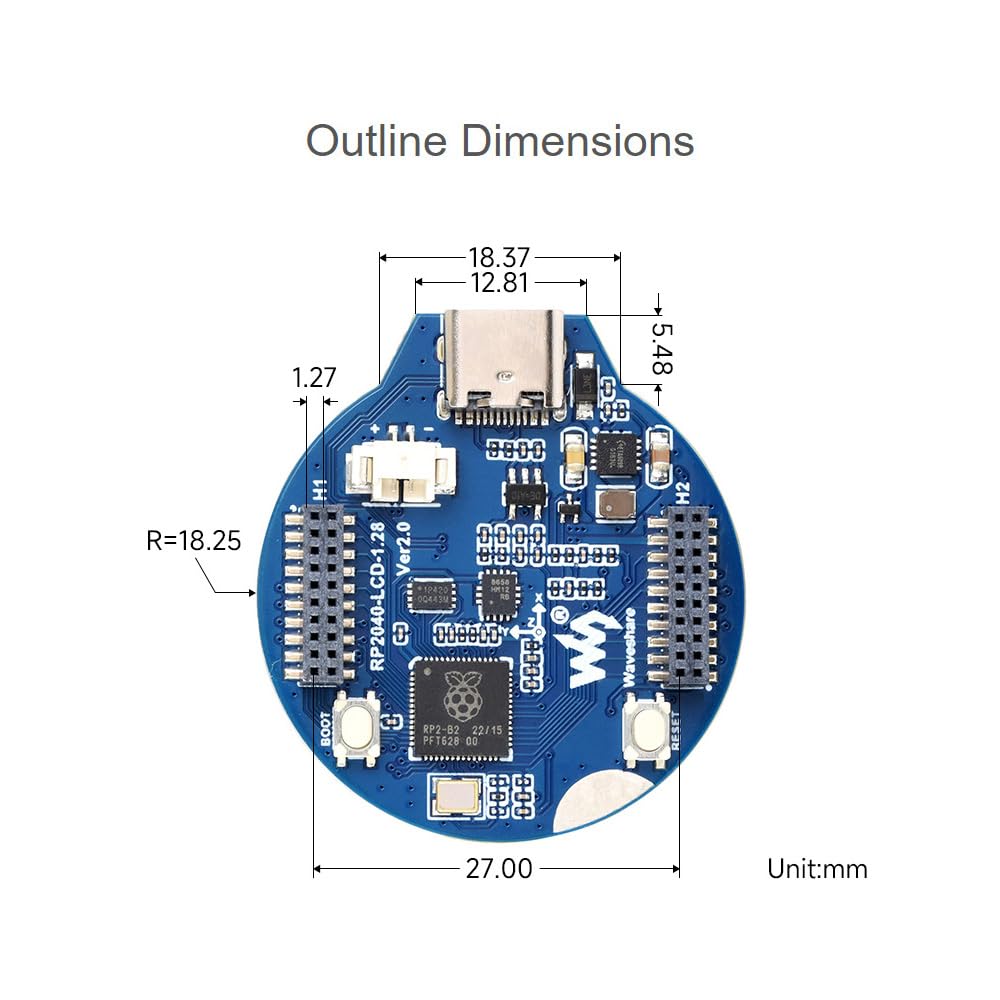 waveshare-rp2040-lcd-1-28-mcu-board-mit-rundem-1-28-zoll-lcd-und-6-achsen-sensor image 8