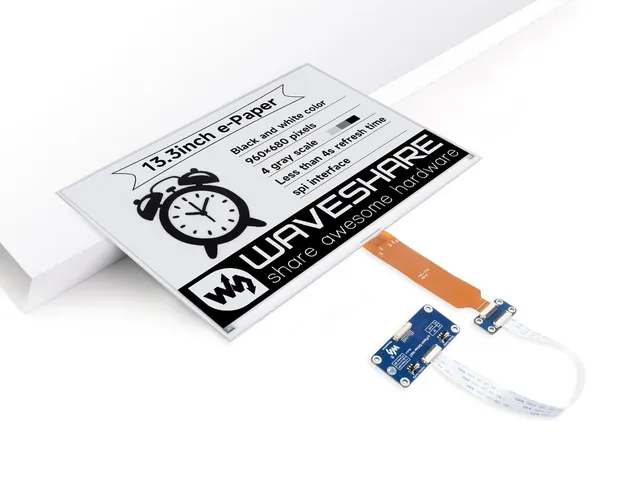waveshare-13-3-zoll-e-paper-hat-display-960x680-spi-mit-treiberplatine image 1