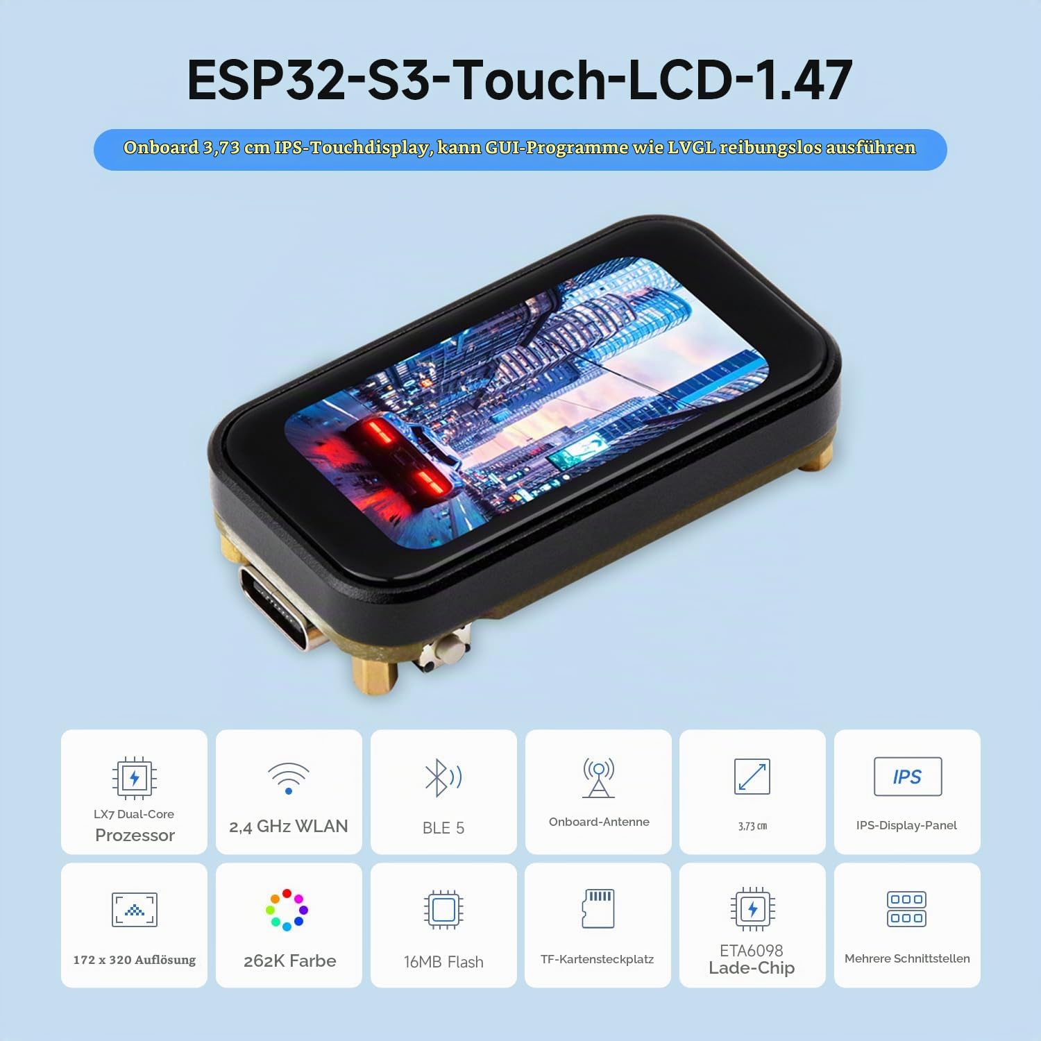 waveshare-esp32-s3-1-47-zoll-touch-display-entwicklungsboard-172x320-ips-wi-fi-b image 3
