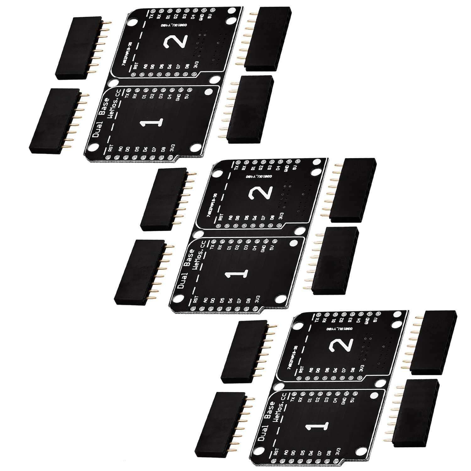 az-delivery-dual-base-shield-pcb-board-f-r-d1-mini-nodemcu-esp8266 image 4