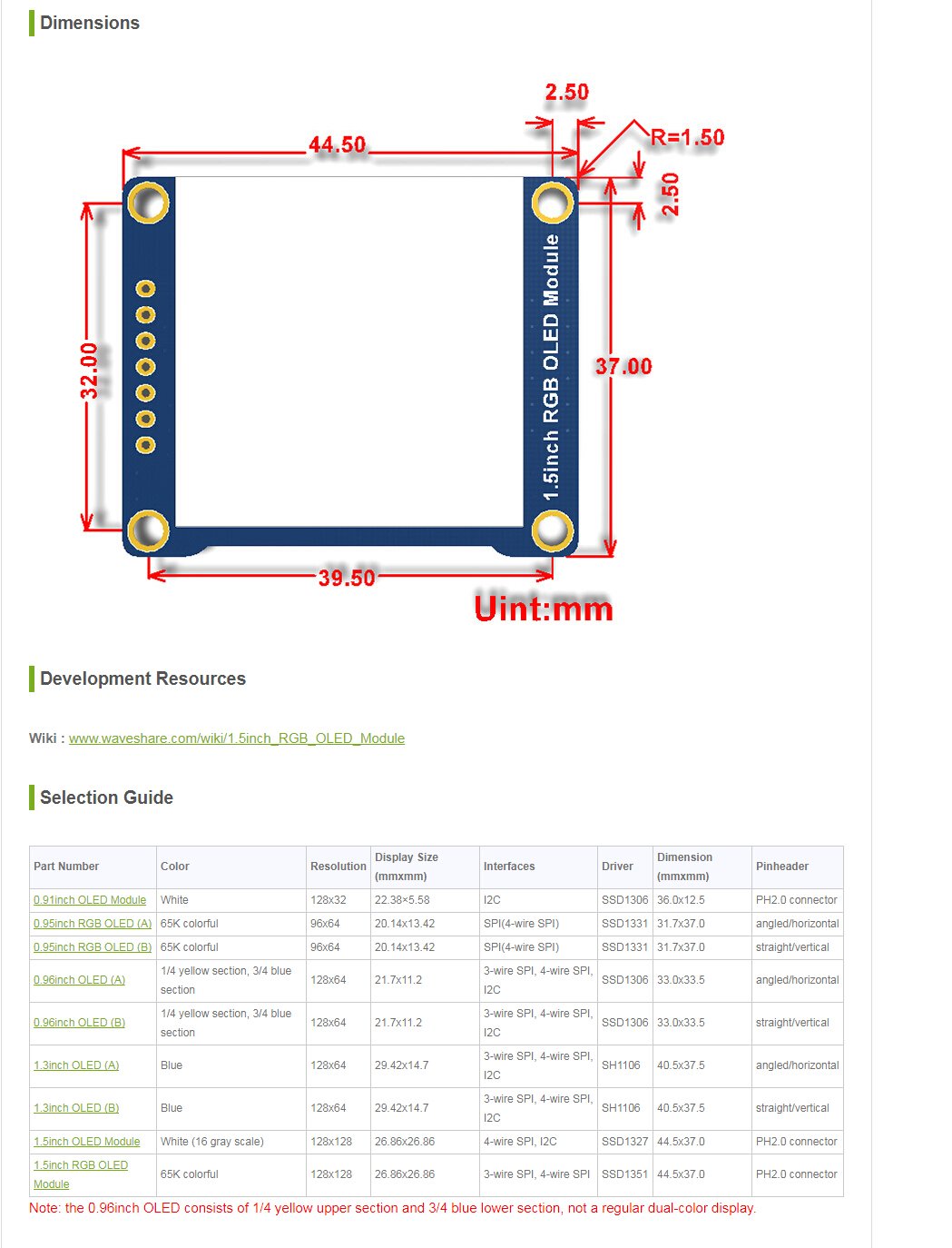 waveshare-1-5-zoll-rgb-oled-display-modul-128x128-spi-2 image 7