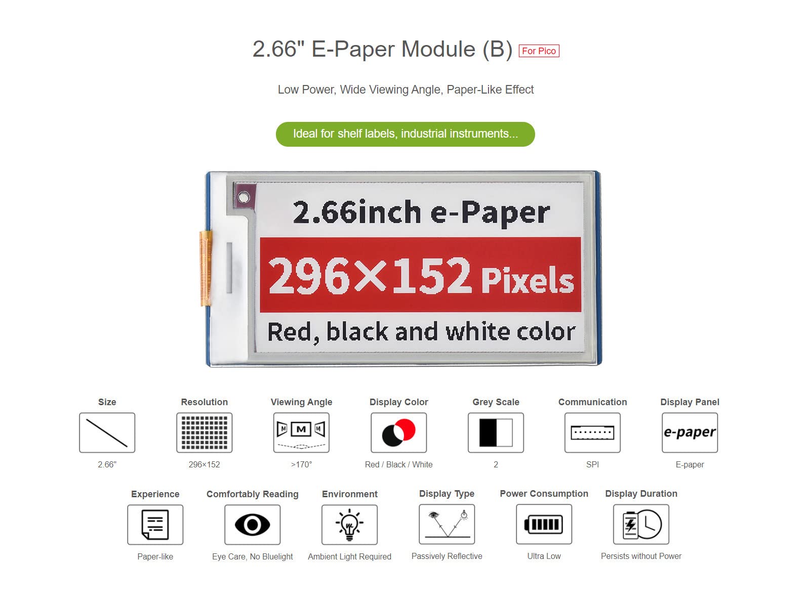 waveshare-2-66-zoll-e-paper-e-ink-display-modul-b-296x152-rot-schwarz-wei-f-r-ra image 4