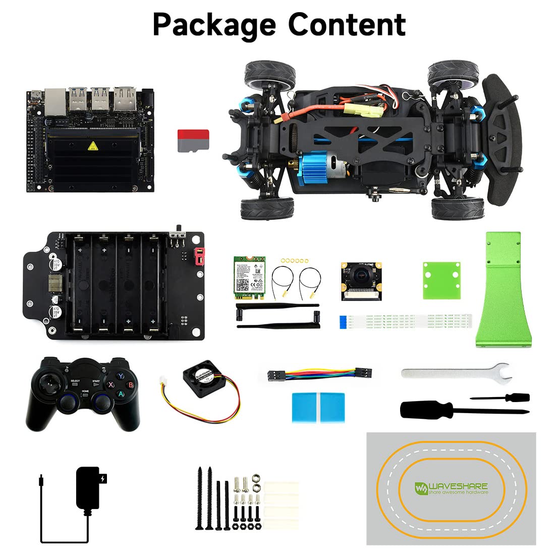 waveshare-jetracer-pro-ai-kit-high-speed-ki-rennroboter-f-r-jetson-nano image 2