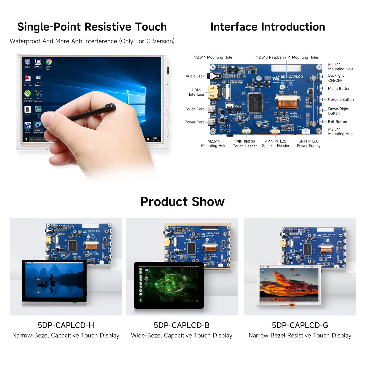 waveshare-5-zoll-high-brightness-touchscreen-1024x600-hdmi-ips-5dp-caplcd-b-mit- image 7