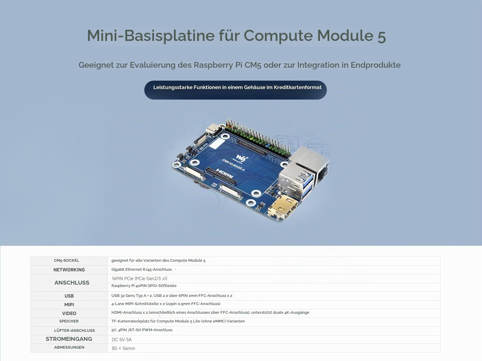 waveshare-cm5-io-base-a-mini-basisplatine-io-board-f-r-raspberry-pi-compute-modu image 2