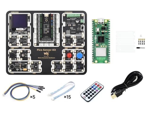 waveshare-pi-pico-2-w-sensor-kit-rpi-pico-2-w-rp2350-mit-wifi-bt-15-sensor-modul image 1