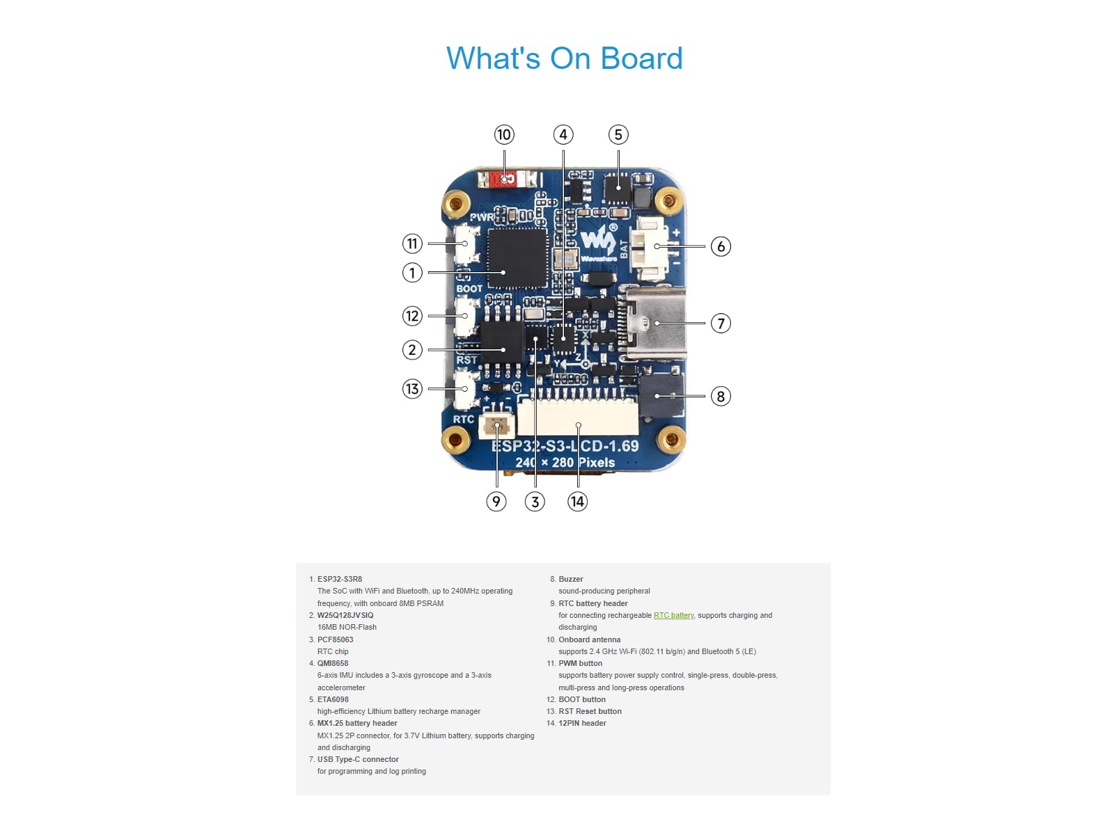waveshare-esp32-s3-entwicklungsboard-mit-1-69-zoll-touch-lcd-240x280-wifi-blueto image 4