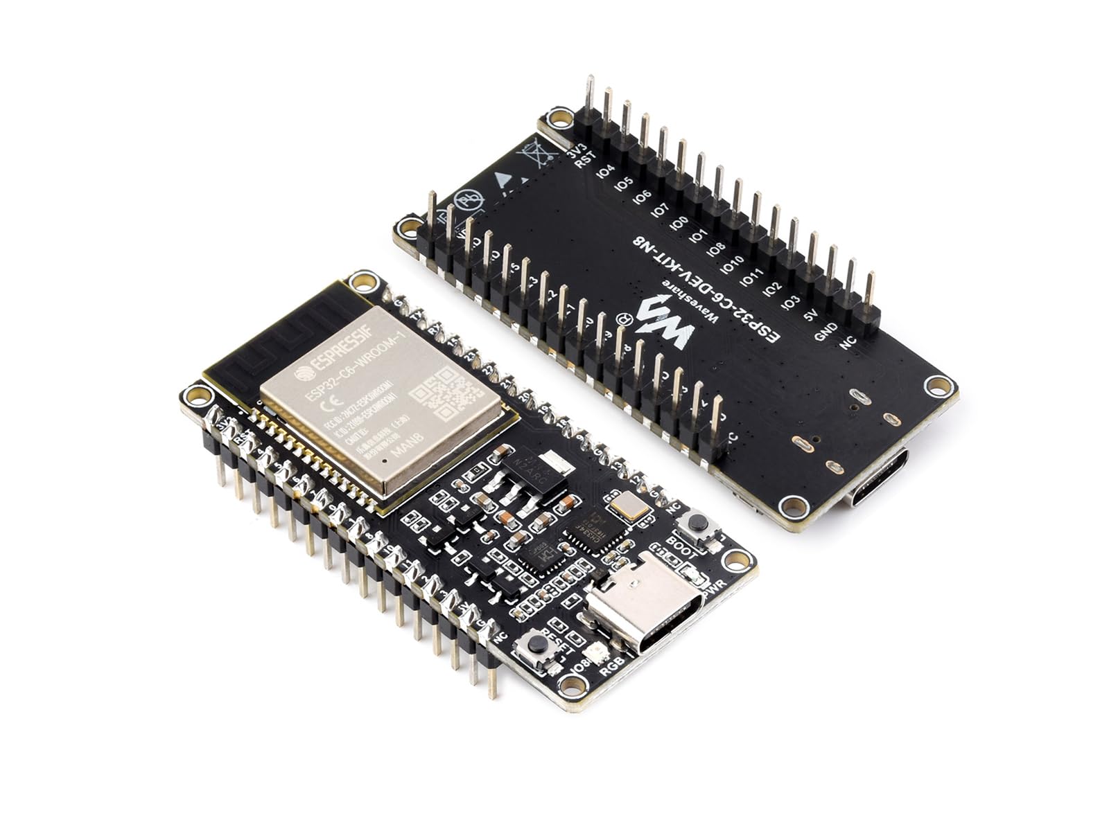 waveshare-esp32-c6-entwicklungsboard-wifi-6-risc-v-160mhz-mit-pinheader image 1