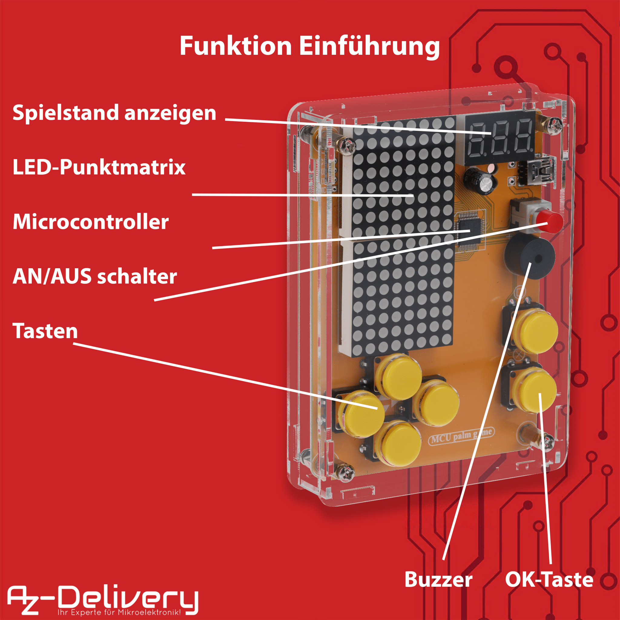 az-delivery-diy-elektronik-bausatz-retro-spielekonsole-mit-transparentem-geh-use image 2