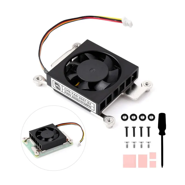 waveshare-cm5-fan-5v-30007-l-fter-leiser-k-hlungsl-fter-f-r-raspberry-pi-compute image 1