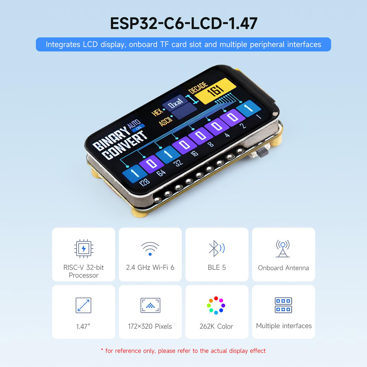 waveshare-esp32-c6-1-47-zoll-entwicklungsboard-wi-fi-6-mit-172x320-lcd image 3