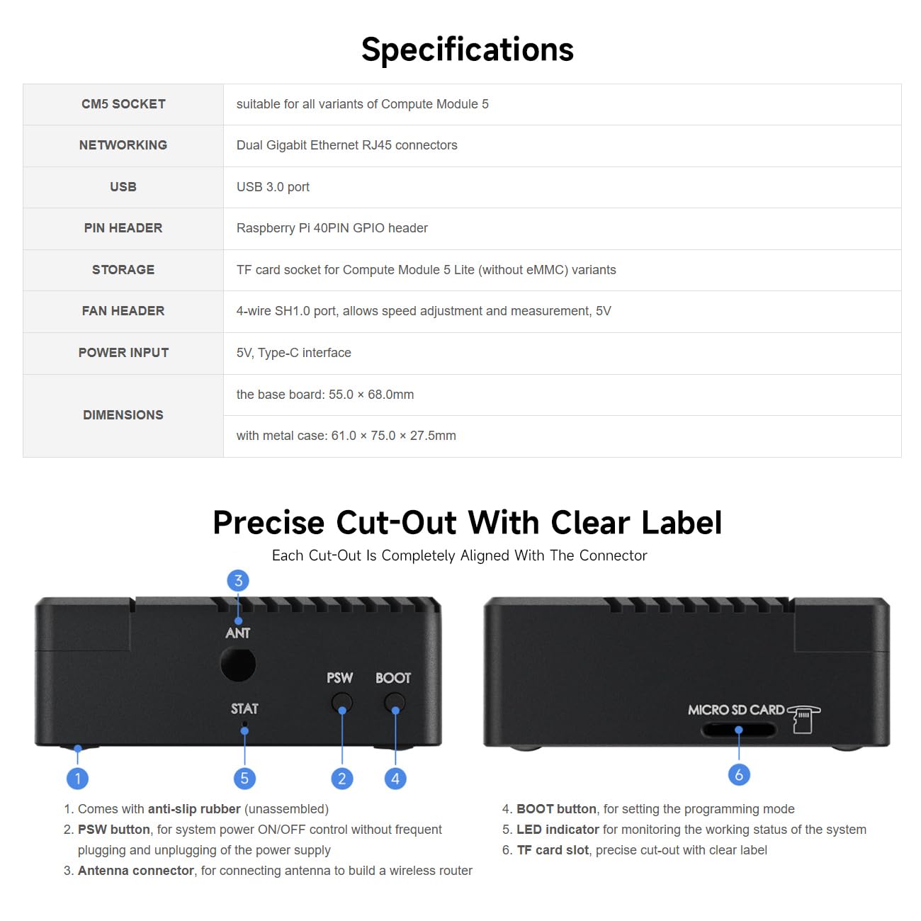 waveshare-cm5-dual-eth-mini-dual-gigabit-ethernet-mini-computer-kit-f-r-raspberr image 5