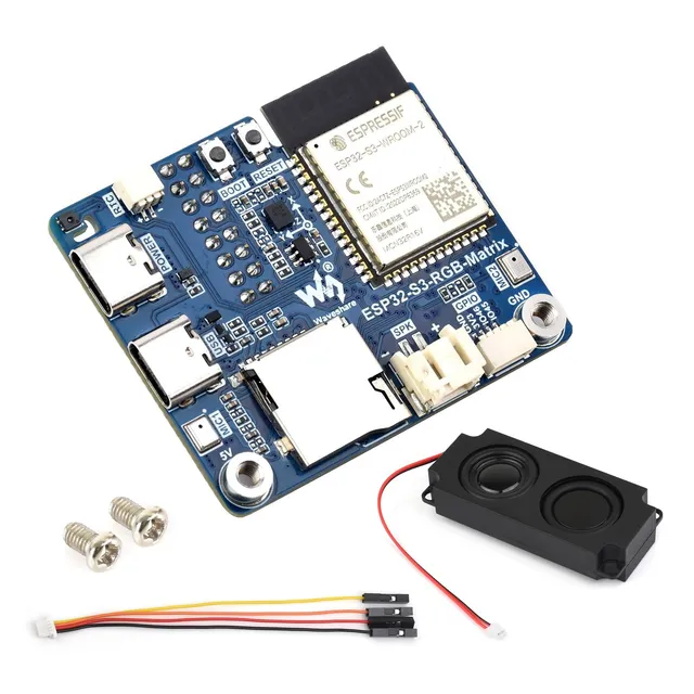waveshare-esp32-s3-rgb-matrix-treiberboard-mit-dual-mikrofon-array-f-r-wi-fi-led image 1