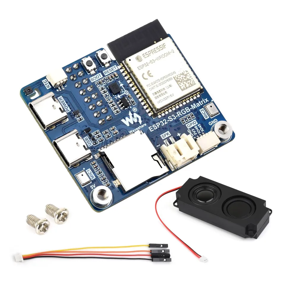 waveshare-esp32-s3-rgb-matrix-treiberboard-mit-dual-mikrofon-array-f-r-wi-fi-led image 1
