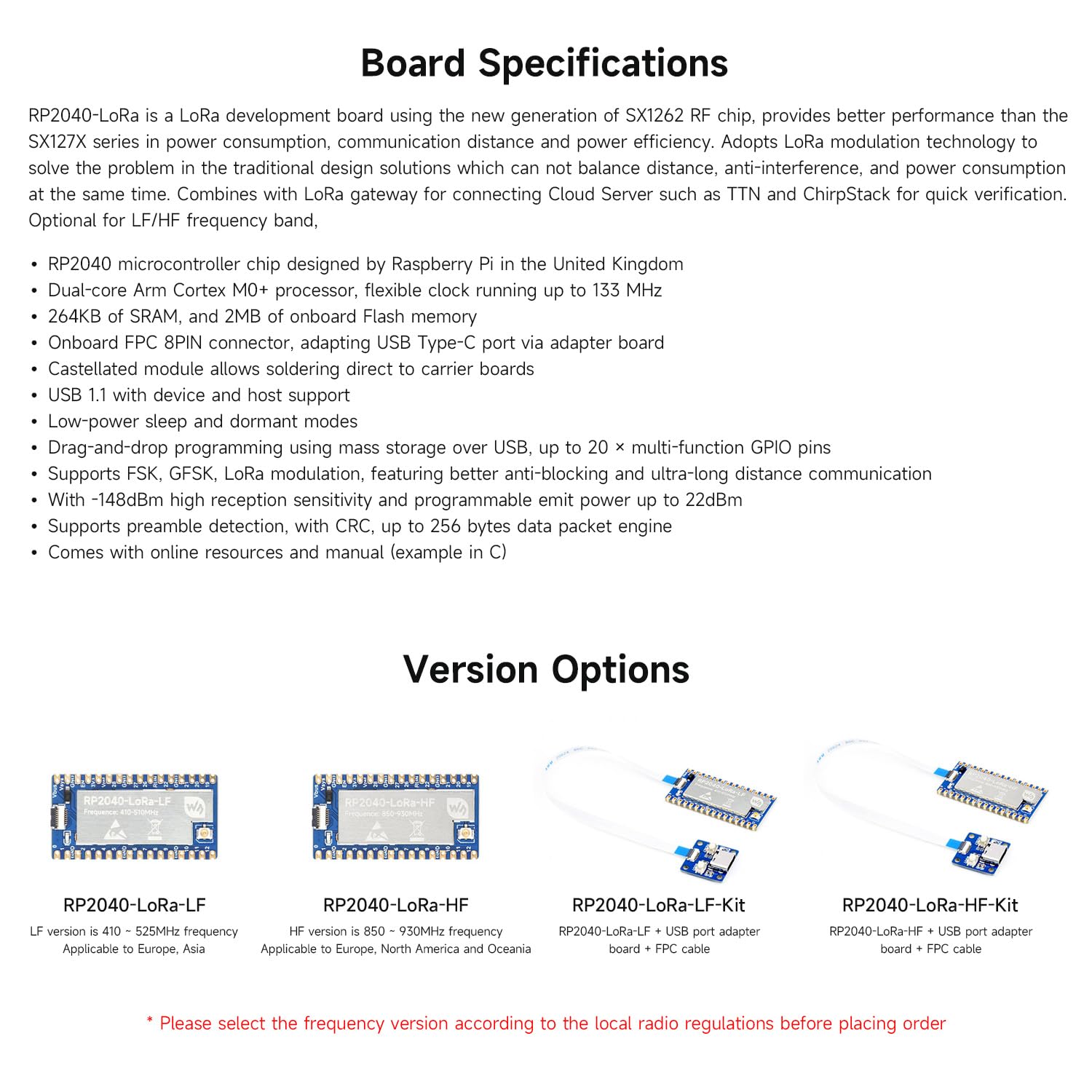 waveshare-rp2040-lora-lf-entwicklungsboard-sx1262-funkchip-410-525-mhz-long-rang image 5
