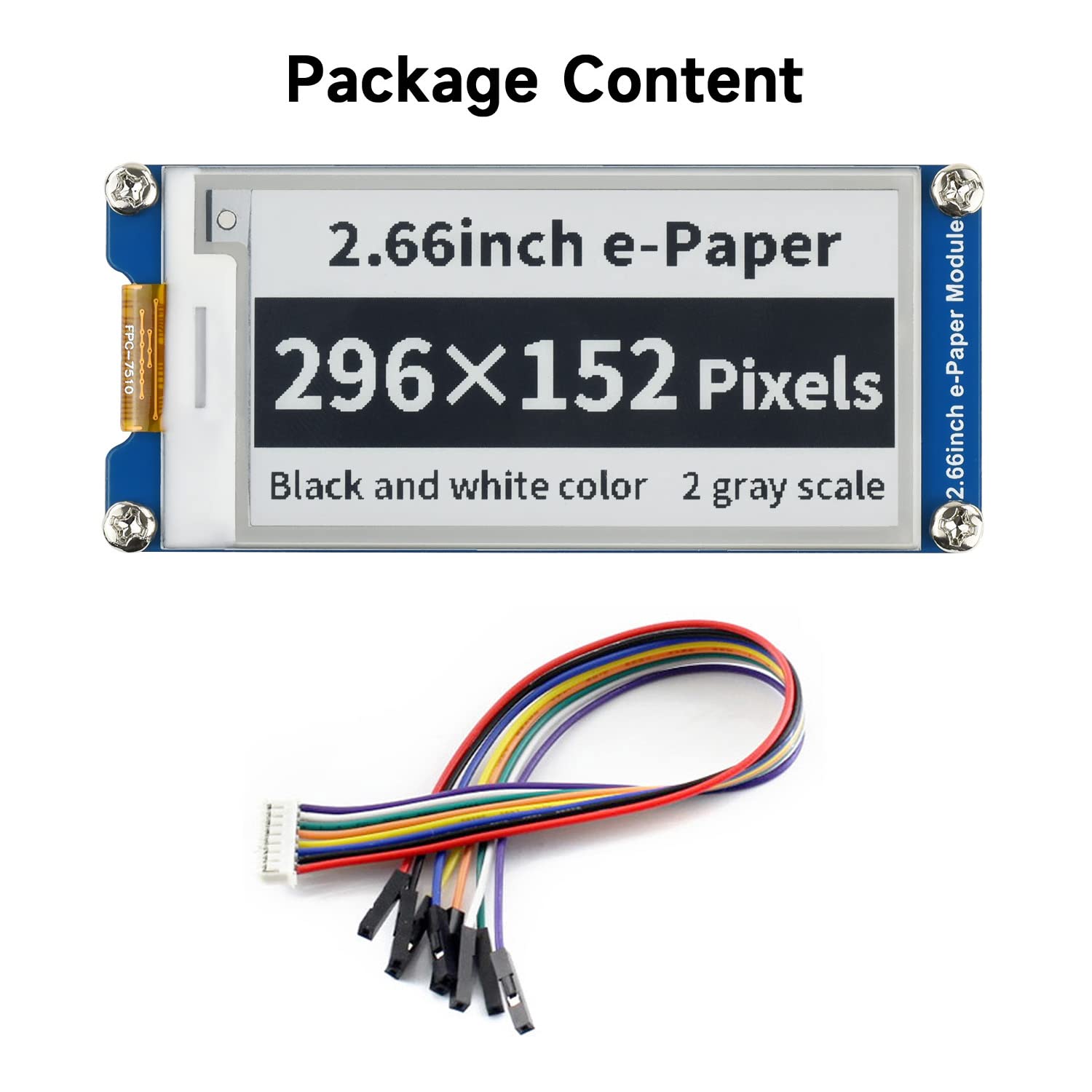 waveshare-2-66-zoll-e-paper-e-ink-display-modul-296x152-teilrefresh-schwarz-wei- image 2