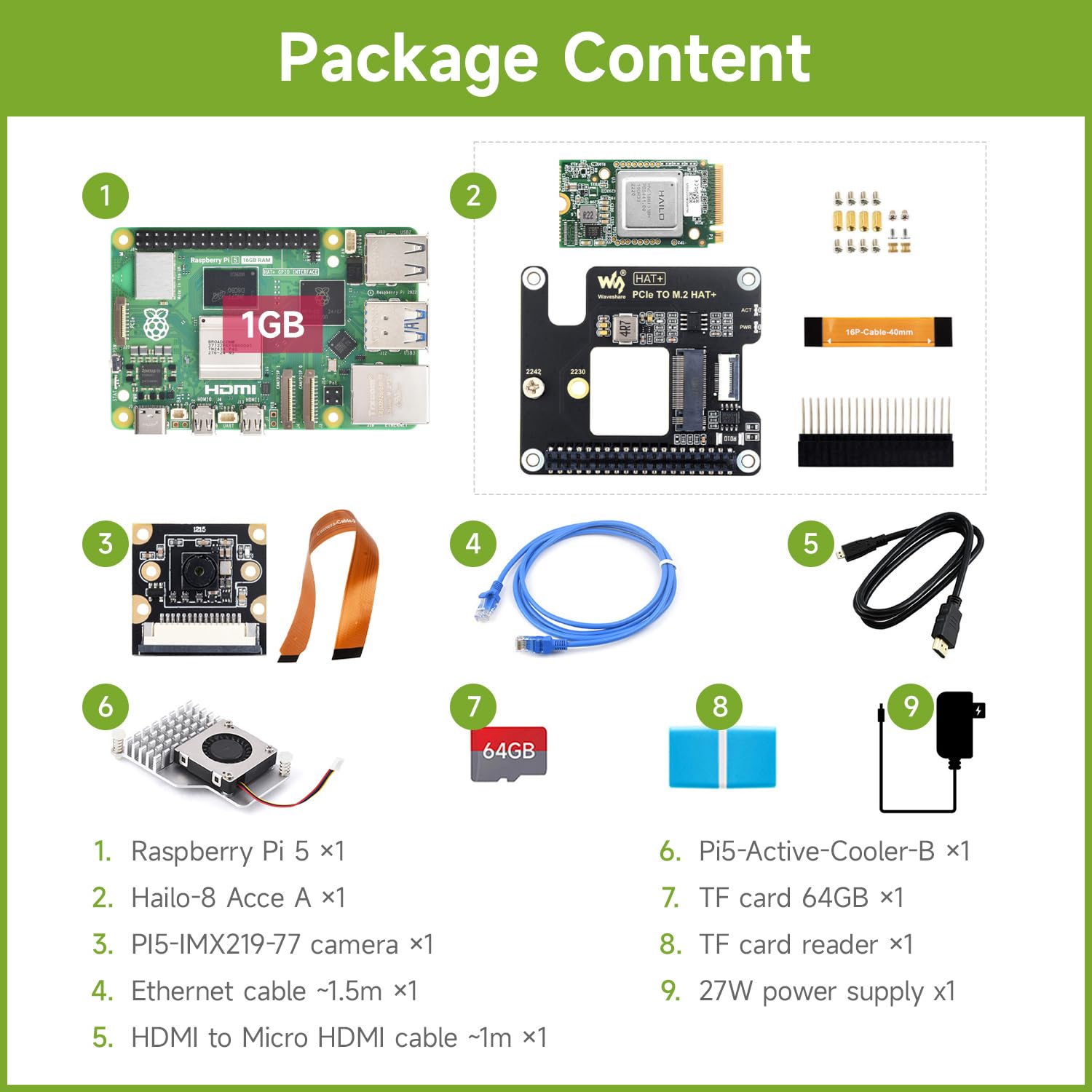 waveshare-rpi5-1gb-ai-kit-b-bundle-raspberry-pi-5-1-gb-mit-hailo-8-8mp-kamera-64 image 2