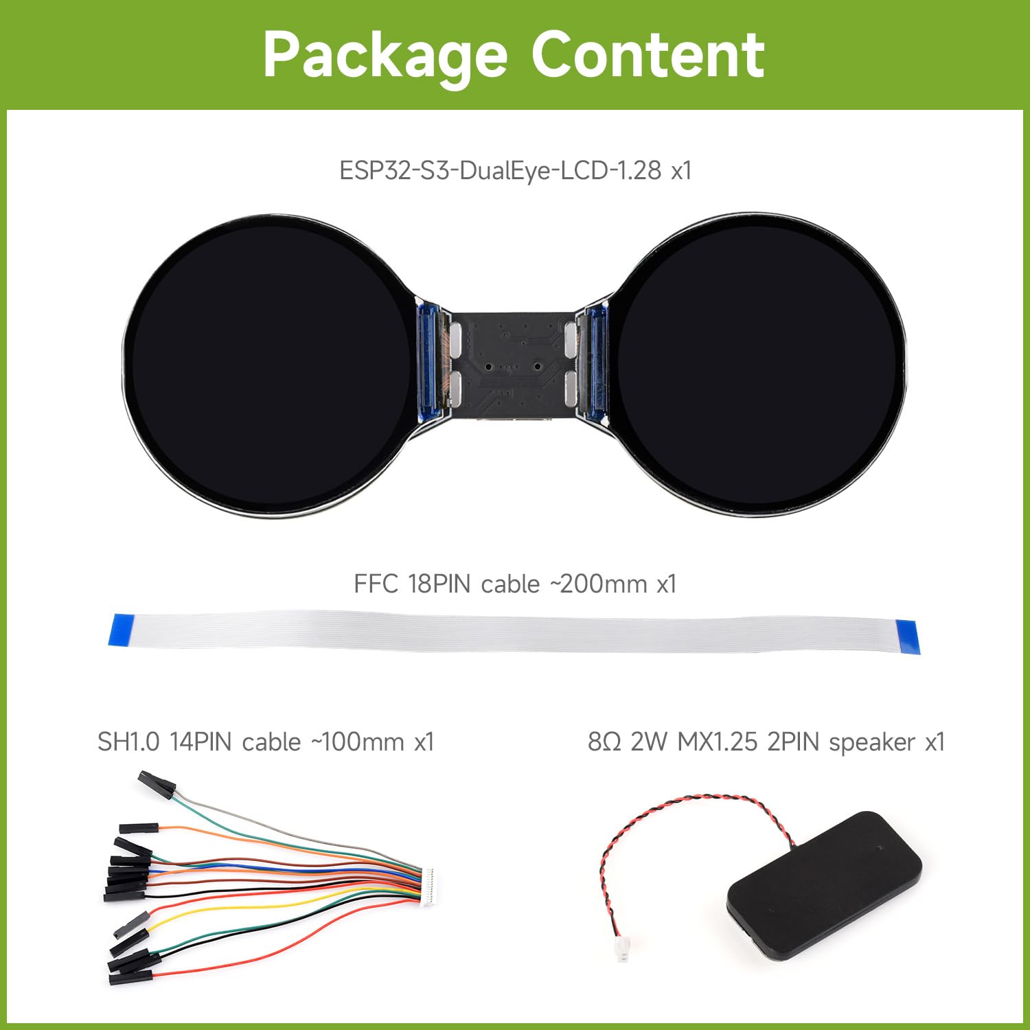 waveshare-esp32-s3-1-28-zoll-double-eye-round-lcd-board-dual-ips-240x240-mit-aud image 2