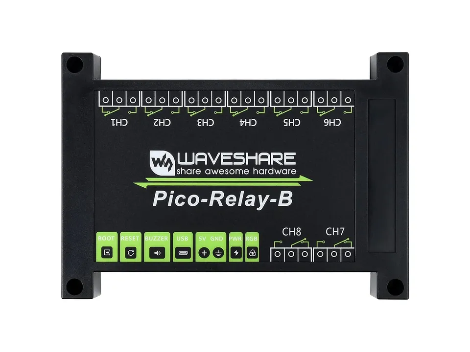 waveshare-industrielles-8-kanal-relaismodul-f-r-raspberry-pi-pico-mit-netzteil-u image 1
