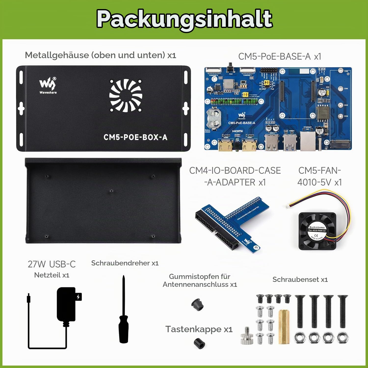 waveshare-compute-module-5-io-board-bundle-poe-board-mit-geh-use-und-netzteil image 2