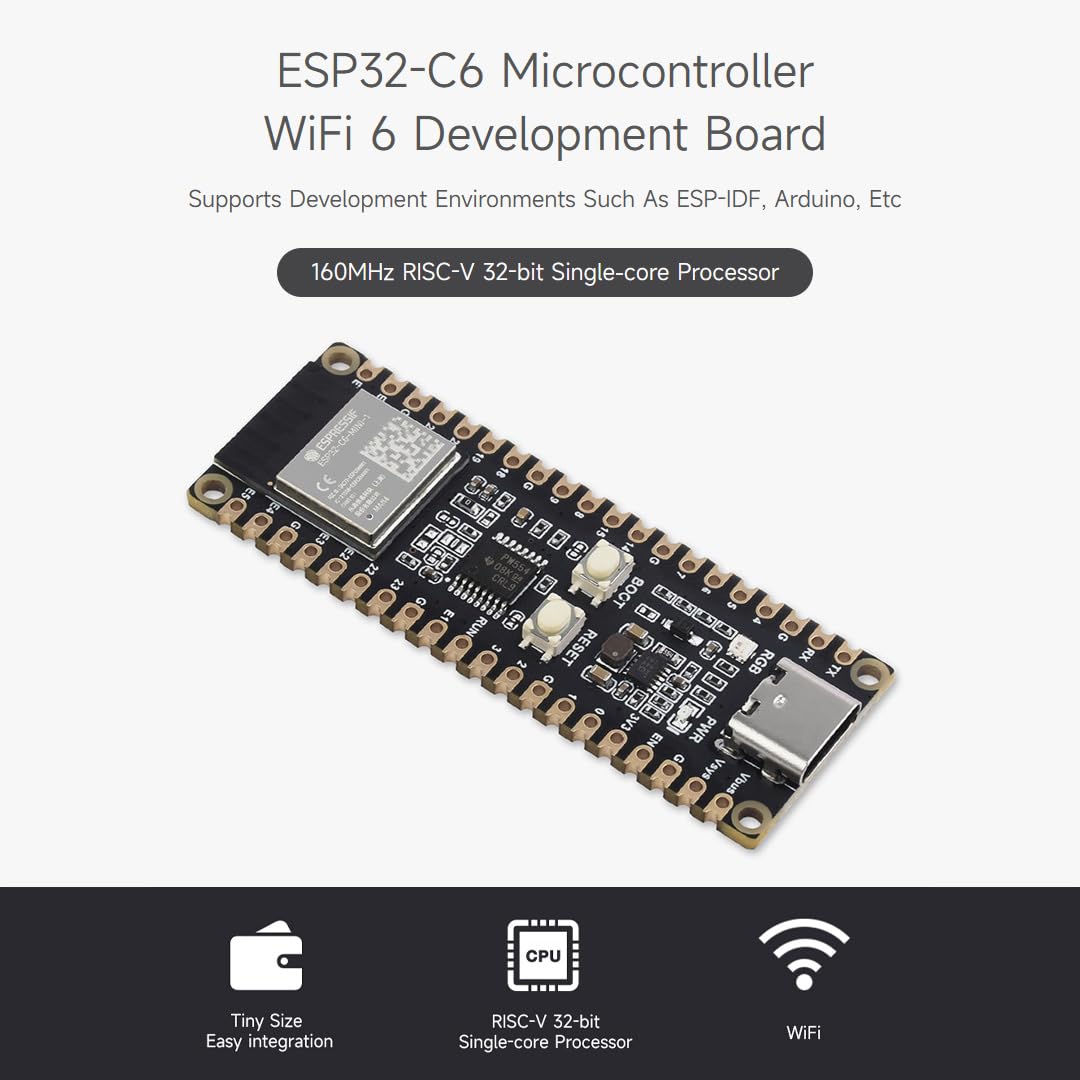 waveshare-esp32-c6-pico-entwicklungsboard-wifi-6-mit-header image 3