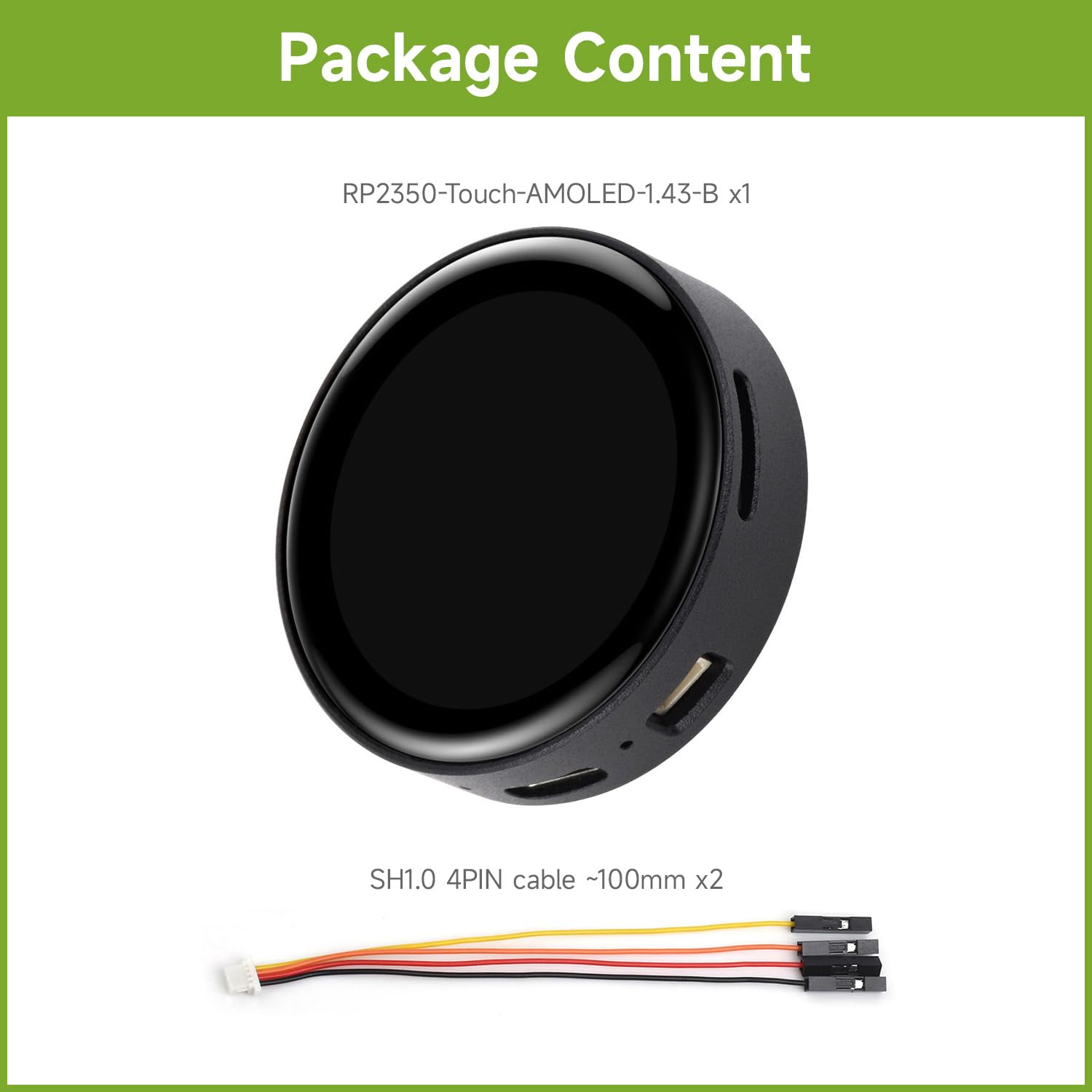 waveshare-rp2350-1-43-zoll-amoled-display-entwicklungsboard-466x466-rund-mit-tou image 2