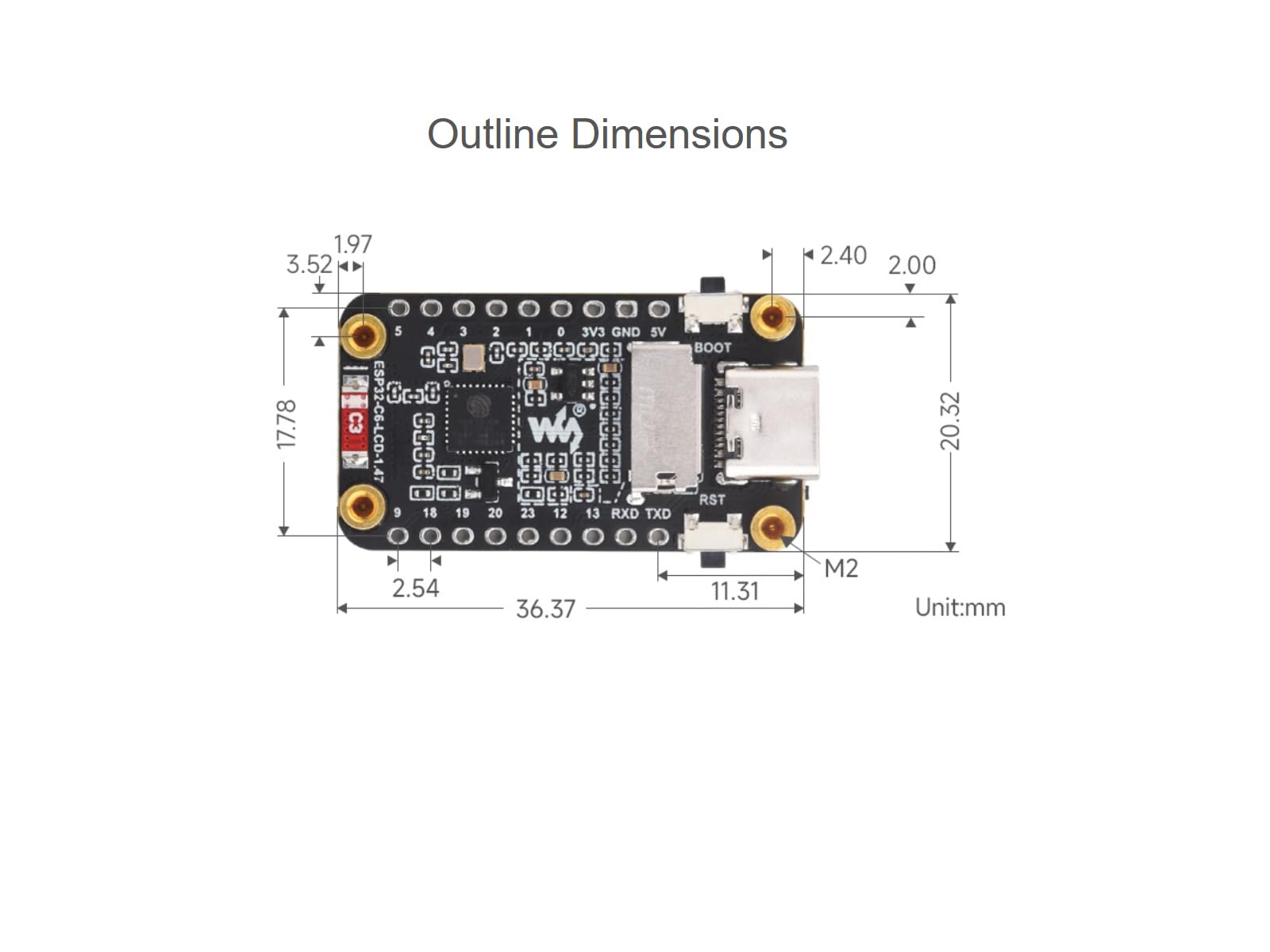 waveshare-esp32-c6-lcd-1-47-entwicklungsboard-mit-1-47-zoll-lcd-display-172x320 image 6