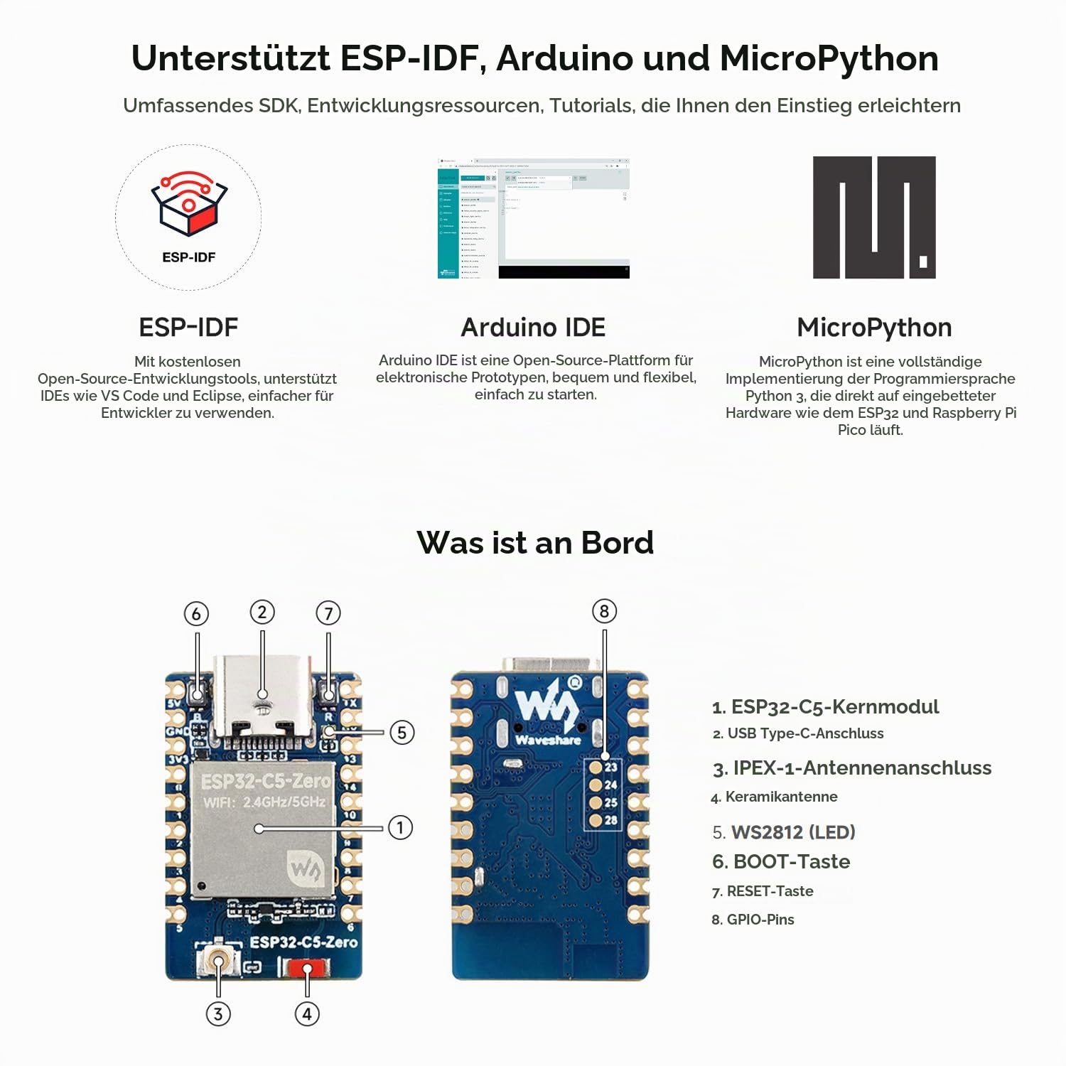 waveshare-esp32-c5-zero-mini-entwicklungsboard-dual-band-wi-fi-6-2-4-5-ghz-bluet image 5
