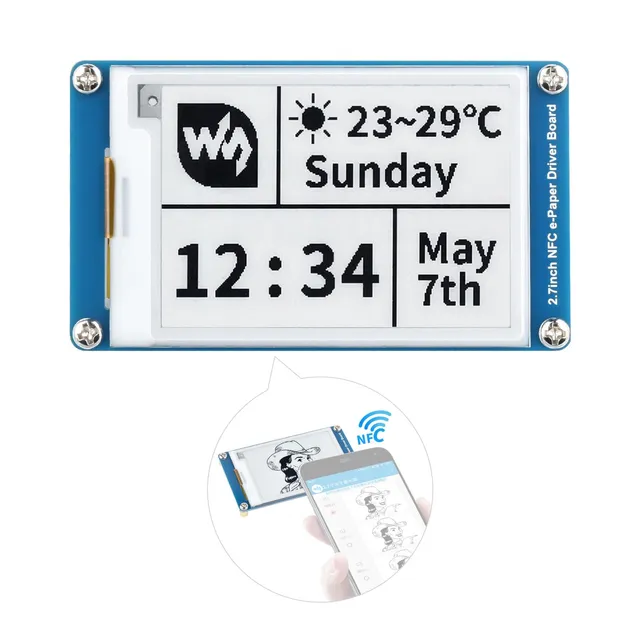 waveshare-2-7-zoll-passiv-nfc-powered-e-paper-modul-264x176-schwarz-wei image 1