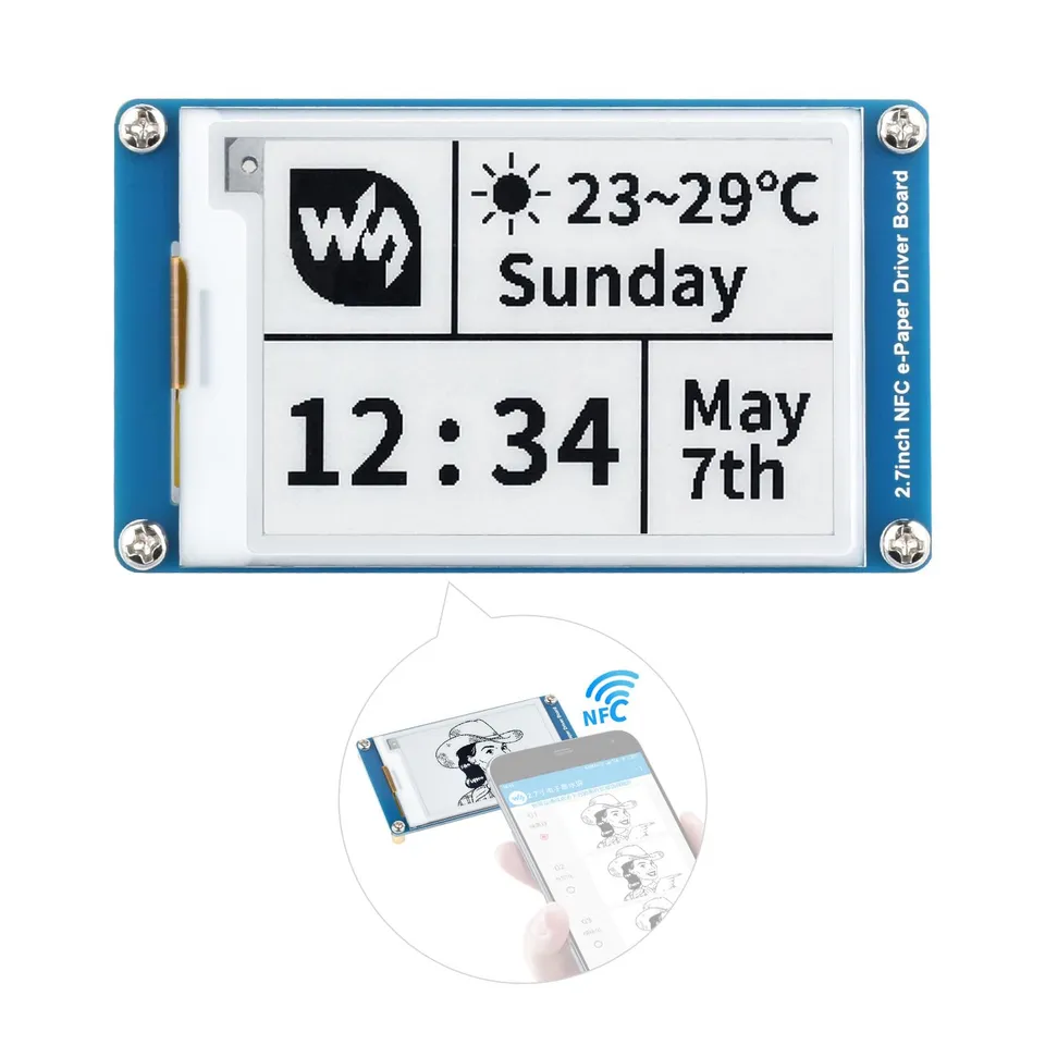 waveshare-2-7-zoll-passiv-nfc-powered-e-paper-modul-264x176-schwarz-wei image 1