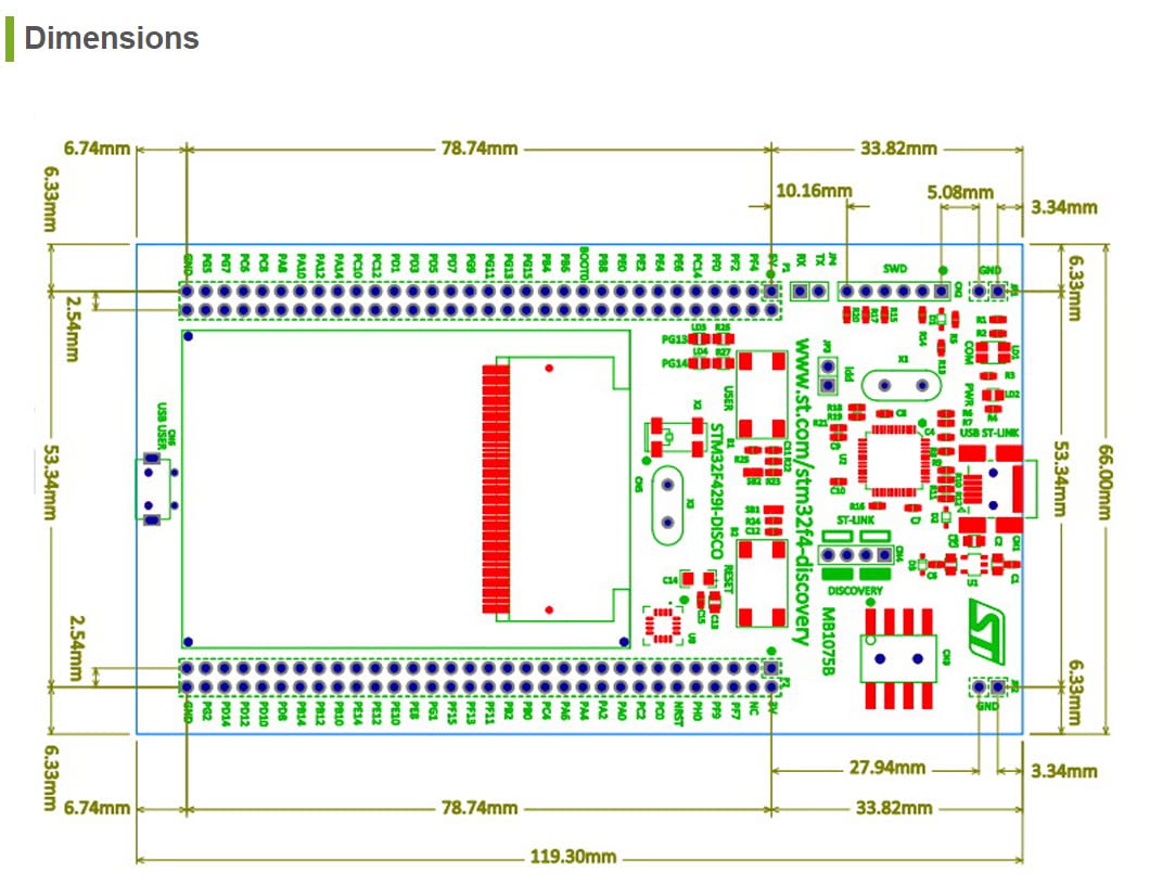 waveshare-stm32-board-32f429idiscovery-mit-stm32f429zi-mcu-2-4-tft-und-st-link-v image 5