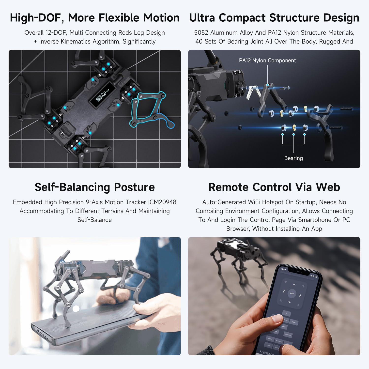 waveshare-wavego-pro-12-dof-bionischer-roboterhund-bundle-mit-raspberry-pi-exten image 5
