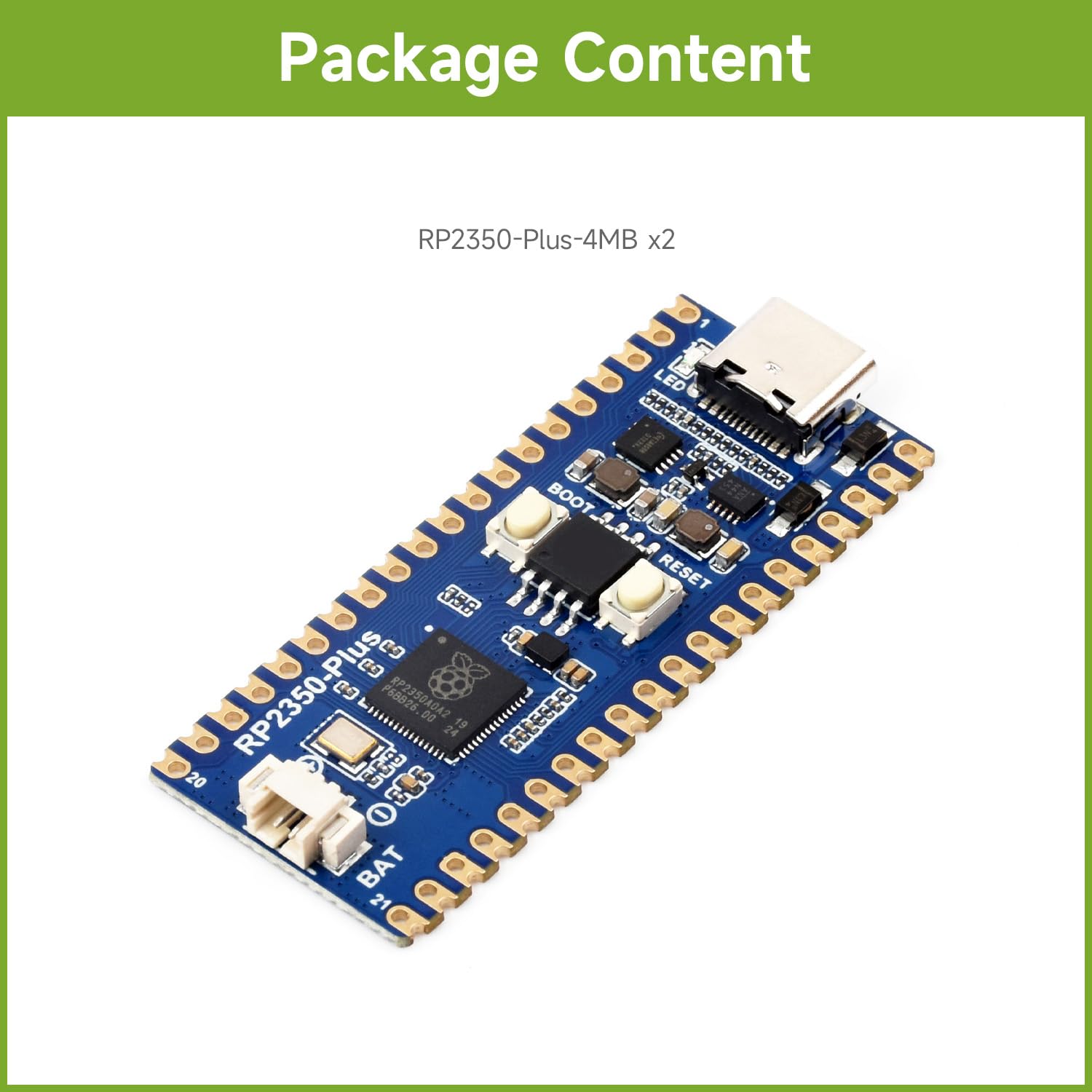 waveshare-rp2350-plus-entwicklungsboard-doppelpack-2-st-ck-pico-kompatibles-mcu- image 2