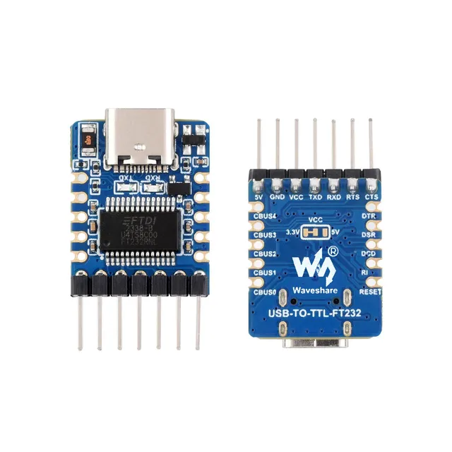 waveshare-usb-zu-uart-ttl-konverter-ft232-2-st-ck-mini-mit-type-c image 1
